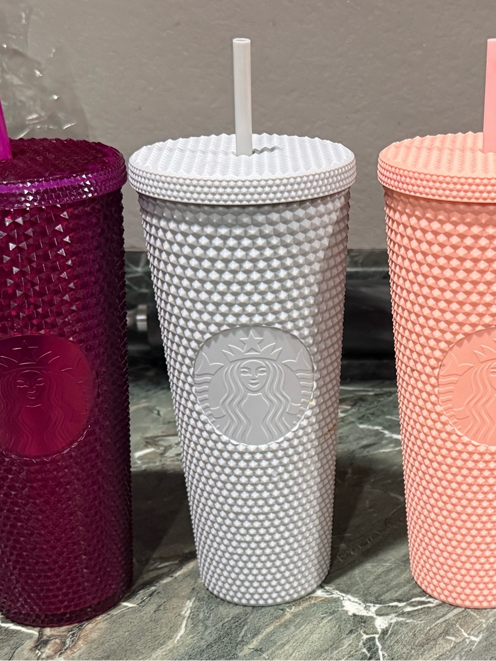 Starbucks Mexico Grey Studded Reusable Cup with Straws